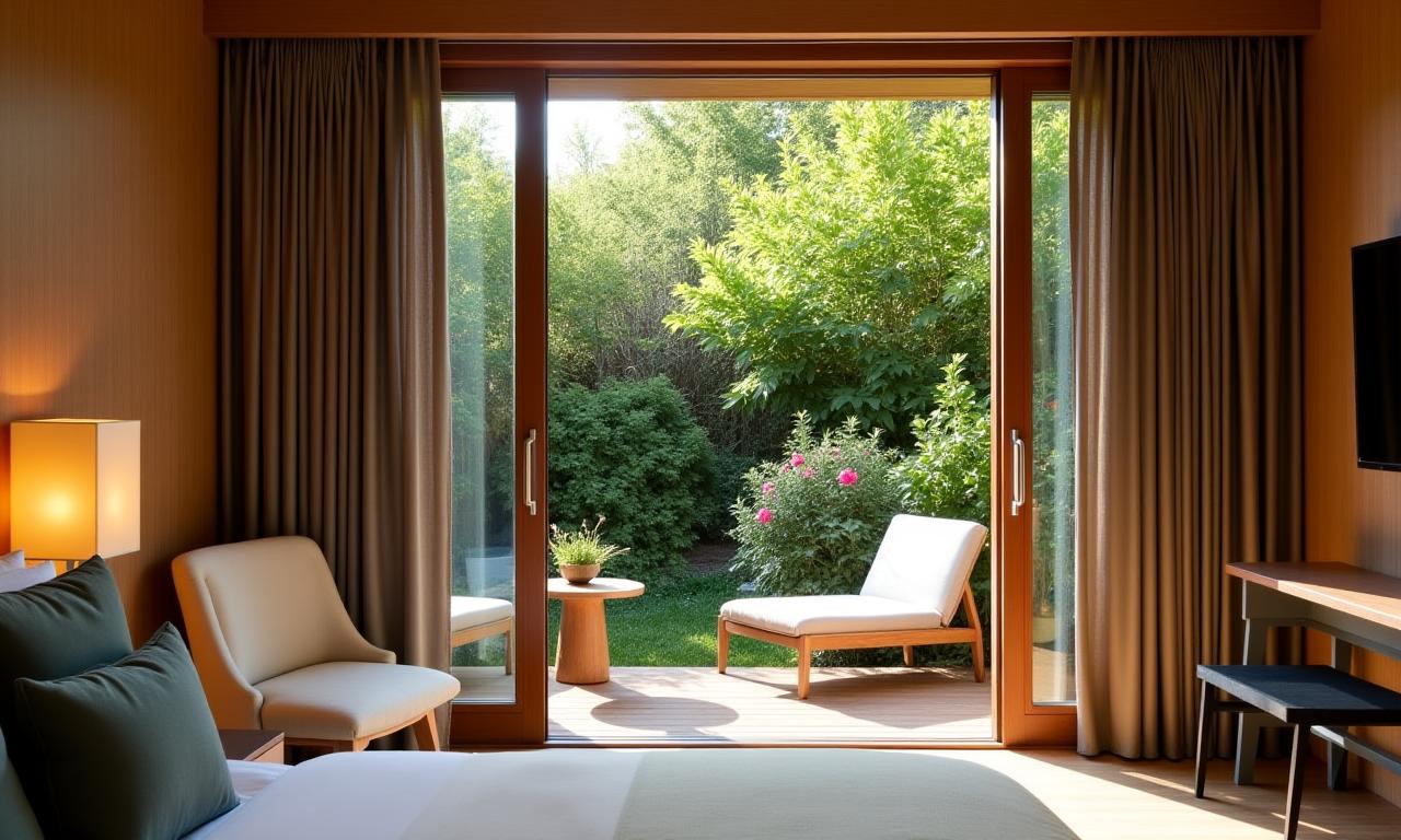 Camera Superior con accesso diretto al giardino privato.